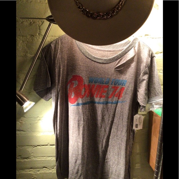 Recycled Karma Tops - Recycled Karma BOWIE vintage graphic tee